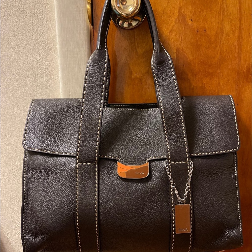 Bonia Leather Satchel Women’s Handbag